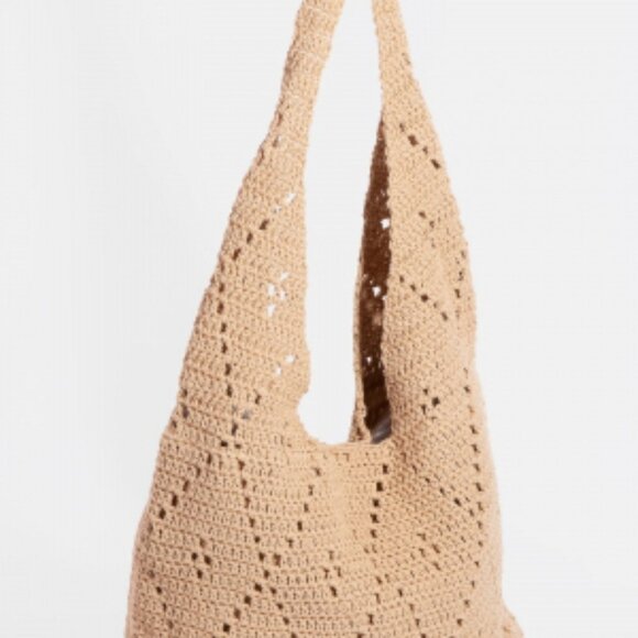 Diamond Crochet Knit Hobo Bag - Picture 3 of 3
